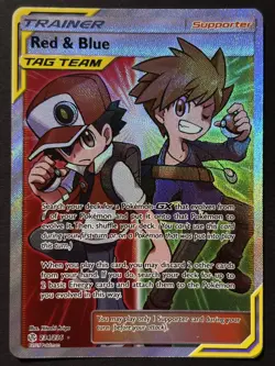 Red & Blue Tag Team 234/236 Pokemon TCG Full Art Trainer Cosmic Eclipse - FAST🚚 - Image 2