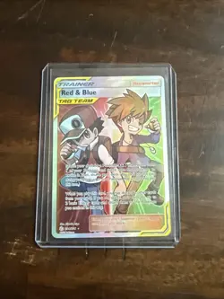 Pokemon TCG 2019 Red Blue Tag Team Trainer Cosmic Eclipse Full Art #234/236 - Image 1