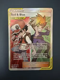 Red & Blue Tag Team 234/236 Pokemon TCG Full Art Trainer Cosmic Eclipse - Image 1