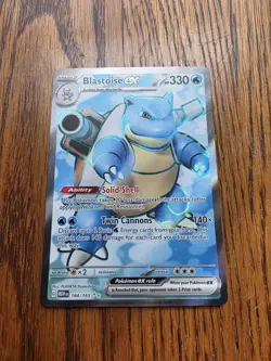Pokemon TCG Blastoise EX Holo Ultra Rare Card Scarlet VIOLET-151, 184/165 - Image 1
