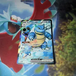 Pokemon TCG Blastoise EX Holo Ultra Rare Card Scarlet Violet-151 184/165 - Image 1
