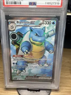 Pokemon TCG Blastoise EX Holo Ultra Rare Card Scarlet & Violet-151 184/165 PSA10 - Image 2
