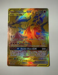 Pokemon TCG Reshiram Charizard GX Sun & Moon SM247 Holo Promo Card NM Condition - Image 1