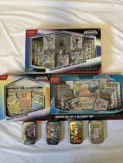 Pokemon Prismatic Evolutions Bundle: Premium Figure Collection, Poster, Snorlax - Image 1