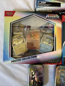 Pokemon Prismatic Evolutions Bundle: Premium Figure Collection, Poster, Snorlax - Image 4