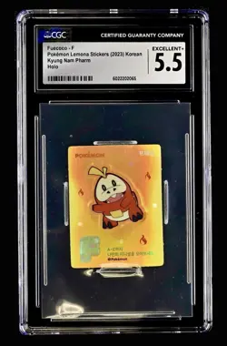 Pokemon 2023 Korean Lemona Sticker Fuecoco Holo CGC POP 1 TOP POP ✨ - Image 1