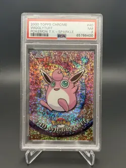 2000 TOPPS CHROME POKEMON T.V. SPARKLE #40 WIGGLYTUFF PSA 7 - Image 1