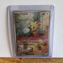 Pokemon Lillipup Sv: White Flare Holo Illustration Rare 154/086 Basic 60 HP - Image 1