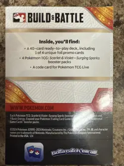 Pokemon Scarlet and Violet Surging Sparks Build and Battle Box [SV08] Sealed - Image 2