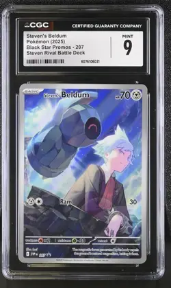 POKEMON CGC MINT STEVEN'S BELDUM #207 STEVEN RIVAL BATTLE DECK - Image 1