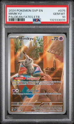 2024 POKEMON SVP EN-SV BLACK STAR PROMO #075 MIMIKYU PSA 10 - Image 1