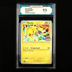 TQG 9.5 MINT+ 2025 Pokemon ENG Pikachu SVP EN 225 Promo - Image 1