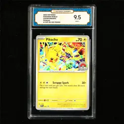 TQG 9.5 MINT+ 2025 Pokemon ENG Pikachu SVP EN 225 Promo - Image 2