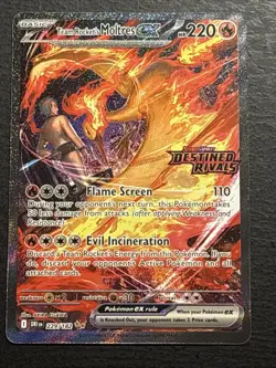Team Rocket's Moltres EX 229/182 Pokemon TCG Special Stamped Card Near Mint NM - Image 1