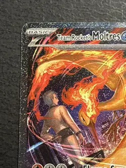 Team Rocket's Moltres EX 229/182 Pokemon TCG Special Stamped Card Near Mint NM - Image 2