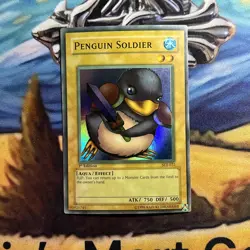 FADED Yu-Gi-Oh! Penguin Soldier SDJ-022 Yu-Gi-Oh Starter Deck Joey 1ST EDITION - Image 1