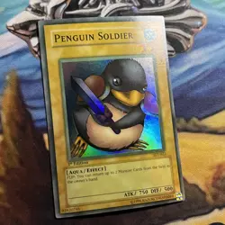 FADED Yu-Gi-Oh! Penguin Soldier SDJ-022 Yu-Gi-Oh Starter Deck Joey 1ST EDITION - Image 3