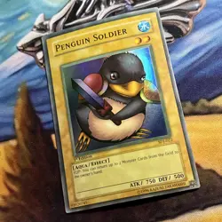 FADED Yu-Gi-Oh! Penguin Soldier SDJ-022 Yu-Gi-Oh Starter Deck Joey 1ST EDITION - Image 4