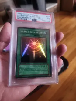 Yu-Gi-Oh Swords of Revealing Light 1st Ed LOB-101 PSA 7 Near Mint Extremely Rare - Image 1