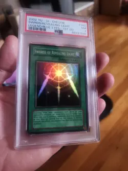 Yu-Gi-Oh Swords of Revealing Light 1st Ed LOB-101 PSA 7 Near Mint Extremely Rare - Image 2