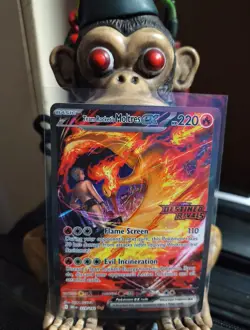 Both Team Rockets Moltres Illustration Stamped Promo Pokemon Card 208 & 229/182 - Image 1