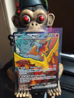 Both Team Rockets Moltres Illustration Stamped Promo Pokemon Card 208 & 229/182 - Image 2