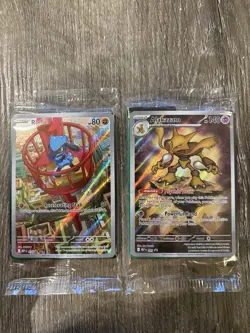 Pokemon TCG Mega Evolution Riolu & Alakazam ETB Promo Cards (Sealed) - Image 1