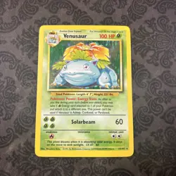 Pokemon TCG Venusaur Base Set 15/102 Holo Unlimited Holo Rare - Image 1