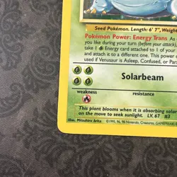 Pokemon TCG Venusaur Base Set 15/102 Holo Unlimited Holo Rare - Image 5