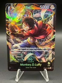 • Monkey.D.Luffy • ST14-001 SR Leader Starter Deck 14 Holo One Piece TCG NM - Image 2