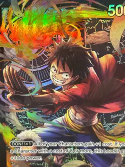 • Monkey.D.Luffy • ST14-001 SR Leader Starter Deck 14 Holo One Piece TCG NM - Image 3