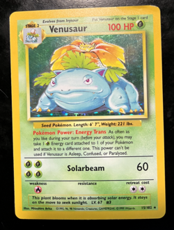POKEMON TCG VENUSAUR 15/102 HOLO BASE SET UNLIMITED 1999 - (SEE PHOTOS) - Image 1