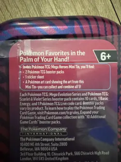 Pokemon Mega Evolution Mega Heroes Mini Tin Factory Sealed Mega Latias New 2025 - Image 3