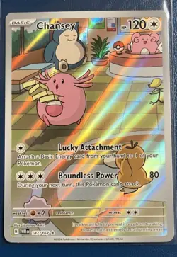 Pokemon TCG iR Chansey 187/167 SV06: Twilight Masquerade Holo Minty Pack Fresh - Image 1