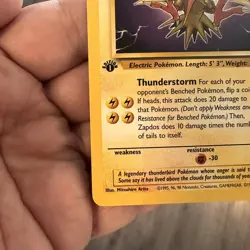 1st Edition Zapdos 30/62 Fossil Set Rare Vintage 1999 Pokemon Card - LP to NM - Image 5