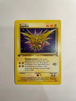 Pokemon Fossil - Zapdos 1st Edition 30/62 - WoTC Card LP Base Set/Fossil/Jungle - Image 1