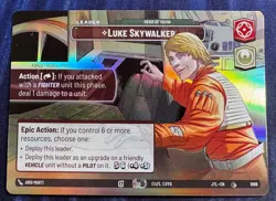 Star Wars Unlimited Jump To Lightspeed Luke Skywalker SHOWCASE Leader Card - Image 1