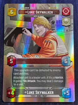 Star Wars Unlimited Jump To Lightspeed Luke Skywalker SHOWCASE Leader Card - Image 2