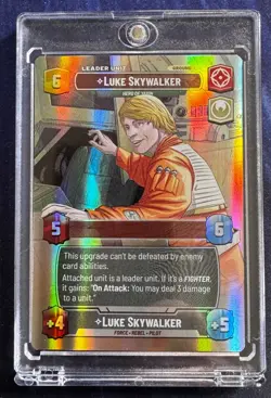 Star Wars Unlimited Jump To Lightspeed Luke Skywalker SHOWCASE Leader Card - Image 3