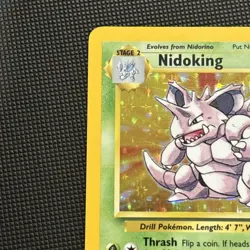 Pokemon TCG Nidoking Holo Rare Card Base Set 11/102, 1999 WOTC Vintage LP - Image 5