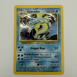Pokemon Gyarados TCG Holo Card Base Set, Unlimited Rare, 6/102 LP Condition - Image 1