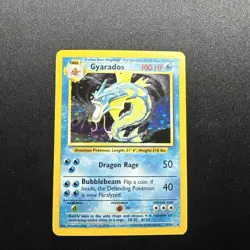 Pokemon TCG Gyarados Base Set Holo Rare Card 6/102 LP Condition - Image 1