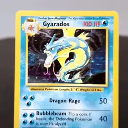 Gyarados 6/102 Holo Rare Base Set WOTC Pokemon Card Vintage 1999 TCG LP ✨ - Image 3