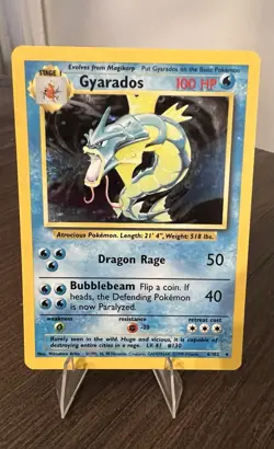 Pokemon TCG Gyarados 6/102 Base Set Holo Rare Card LP Unlimited 1999 MP - Image 3