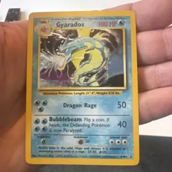 Pokemon TCG Gyarados Holo 6/102 Base Set Card LP - brilliant for a binder - Image 1