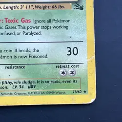 Muk 28/62 Non Holo Fossil Set Rare Pokemon WOTC Heavy Played - Image 3