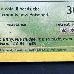 Muk 28/62 Non Holo Fossil Set Rare Pokemon WOTC Heavy Played - Image 4