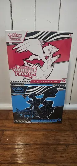Pokemon TCG Black Bolt And White Flare Elite Trainer Box [Set Of 2 Sealed ETBs] - Image 1