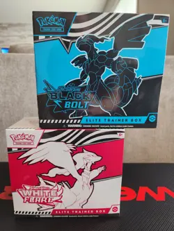 Pokemon TCG Black Bolt and White Flare Elite Trainer Box ETB Set of 2 Sealed - Image 2