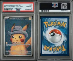 Pikachu with Grey Felt Hat Van Gogh 085 S&V Promo Pokemon PSA 10 Gem Mint - Image 3